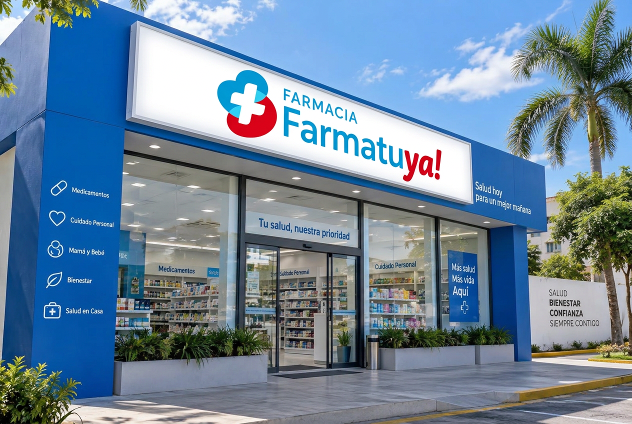 Fachada de una farmacia Farmatuya